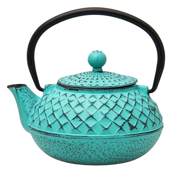 Regent Cast Iron Chinese Teapot Turquoise, (500ml)