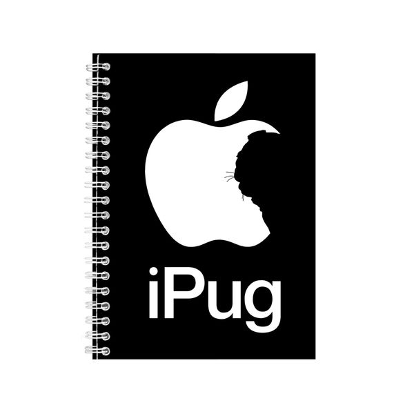 Pug Notebook Dog Gift Idea Writing Book Notepad Pad 39