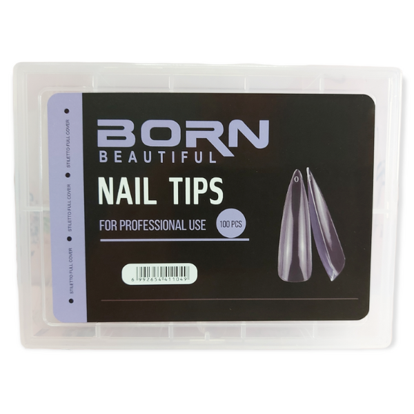 BB - Full Cover Stiletto Nail Tips 100 Piece