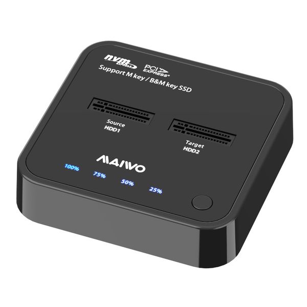 Maiwo 2 Bay M.2 NVMe Clone Docking Station