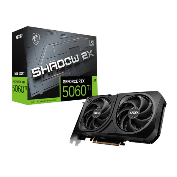MSI GeForce RTX 5060 Ti SHADOW 2X OC PLUS 16GB Graphics Card