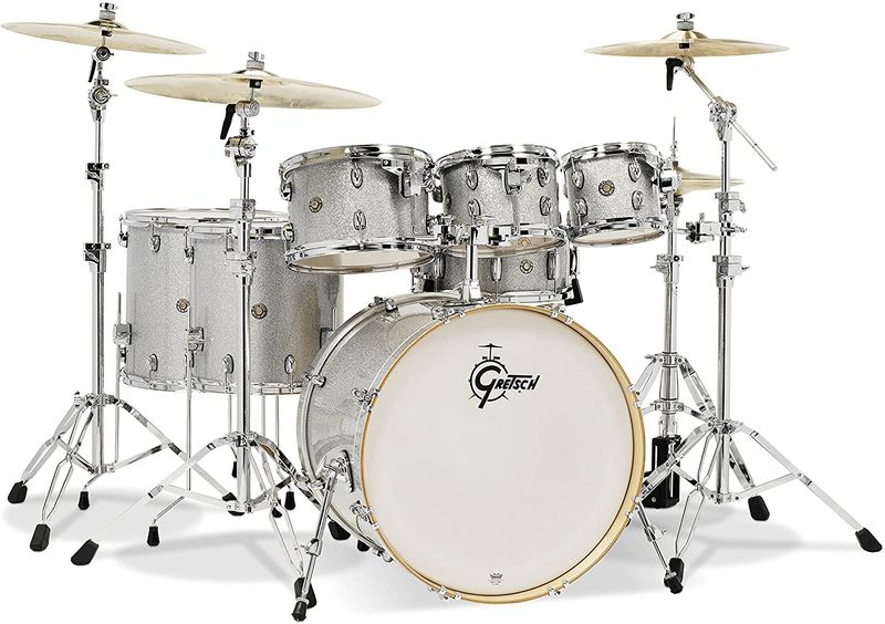 Gretsch Drums Catalina Maple Shell Pack 7-Pc W/22" Kick – Silver Sparkle