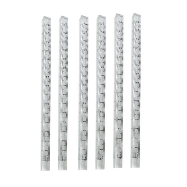 6pcs Plastic Triangle and 15cm Straight Measuring Rulers