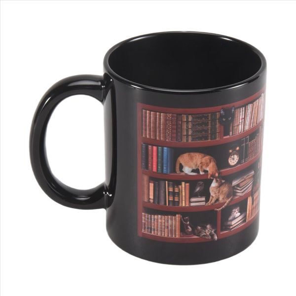 3D Bookshelf Mug Library Bookshelf Cup Bookshelf Cat Design Book Mug Book C