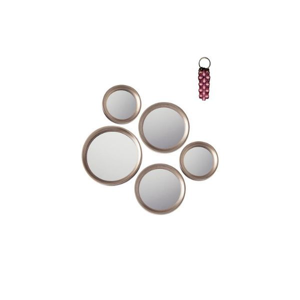 5 Piece Round Mirror Set And A Keyholder