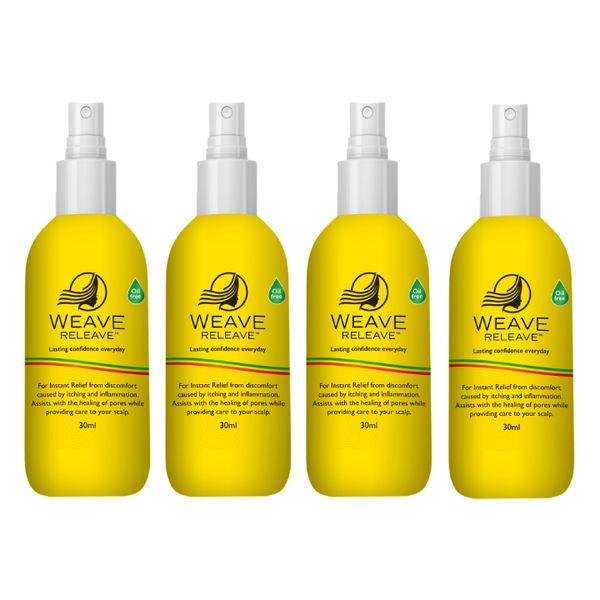Weave Releave - Oil Free Anti Itch And Inflammation For Scalp - Pack Of 4