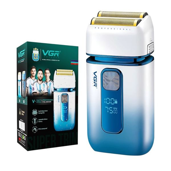VGR V-362 SUPER TRIM Foil Shaver for Men | Titanium Dual Foils | 2 Speeds