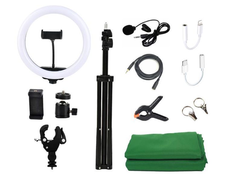 Jack Brown 12" Studio Video Creator Ring Light &amp; Accessories Kit