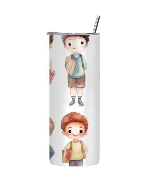 School kids 20 Oz Tumbler with Lid and Straw Back To School Graphic Gift252