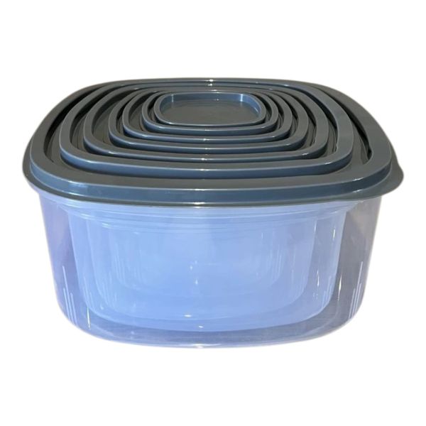 Continental Homeware Rectangular Crisper Lunchbox - 7 Piece