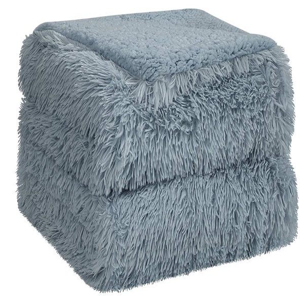 Soft Warm Couch and Bed Fluffy Throws - Blue