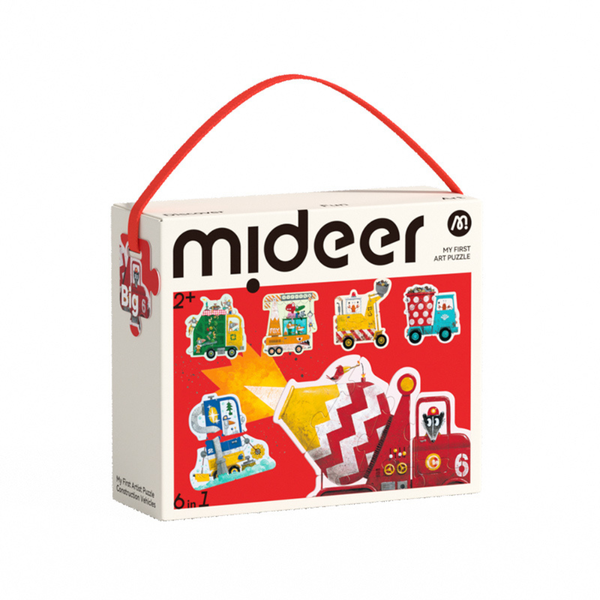 Mideer - My First Jigsaw Puzzle for Kids - Construction Vehicles