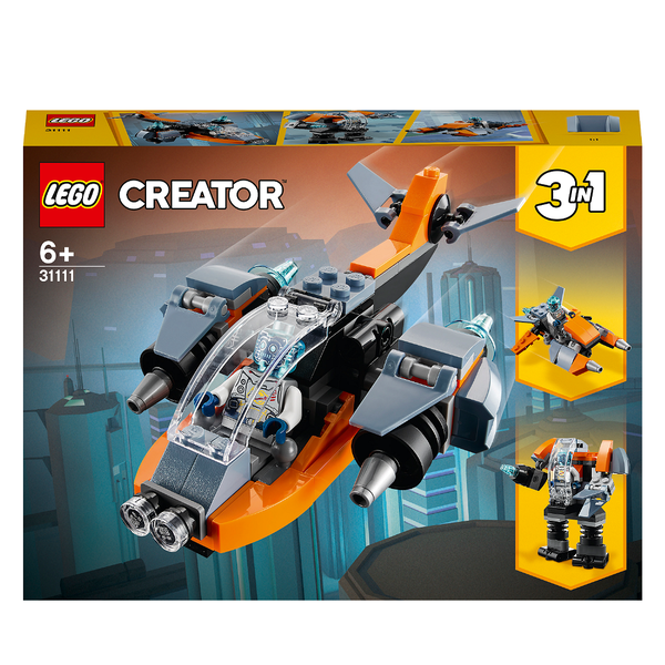 LEGO® Creator 3in1 Cyber Drone 31111 Building Toy Set - 113 Pieces