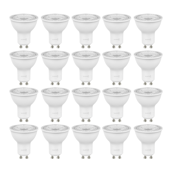 illumin8 GU10 7W LED Light Bulbs Warm White 3000K - 20 Pack