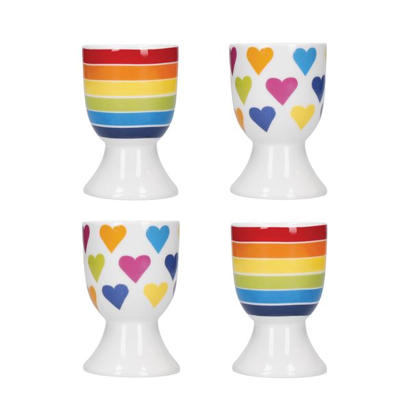 KitchenCraft Rainbow Egg Cups, Set of 4