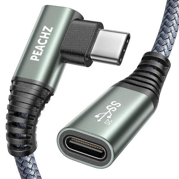 Peachz- USB C Extension Cable Type C connector3.2A /100W/5A Fast Charging