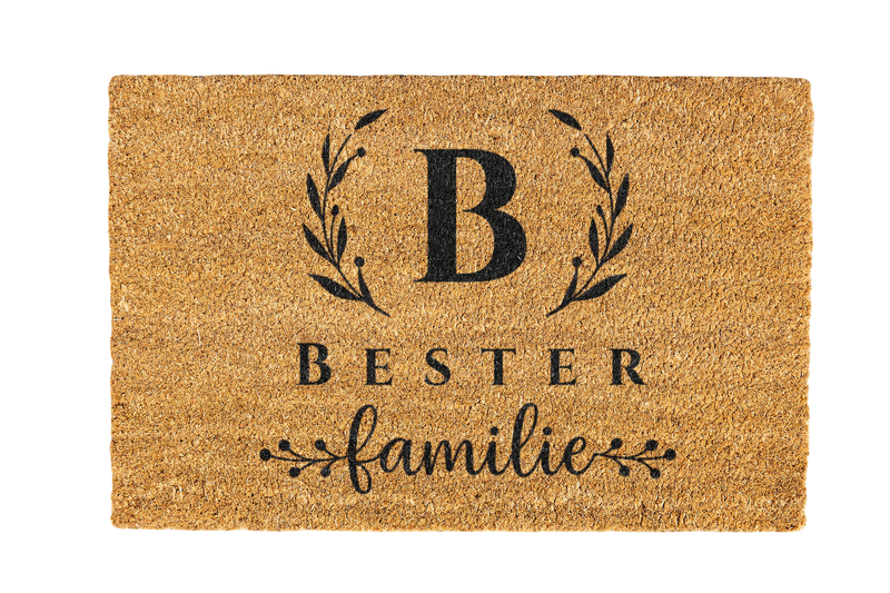 Bester Coir Doormat - Family Name Design Handcrafted Welcome Mat