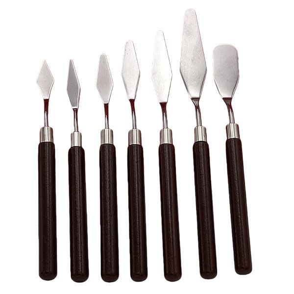 7-Piece Stainless Steel Palette Knife Set - For Oil &amp; Acrylic Painting