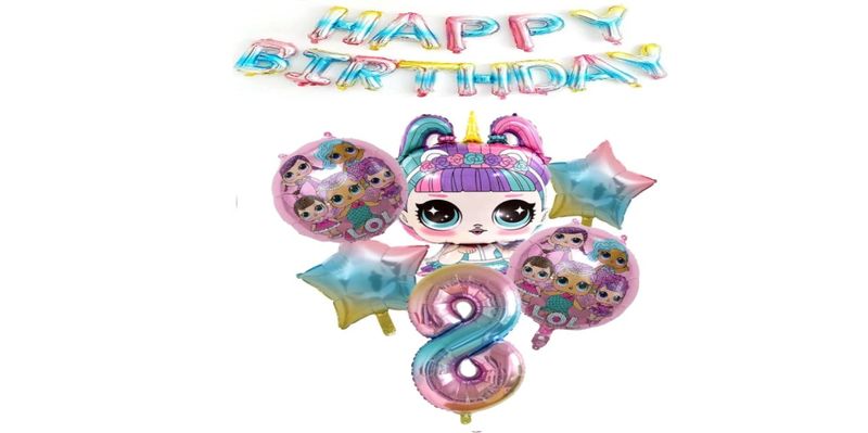 LOL Happy Birthday Balloon Set 8 Year