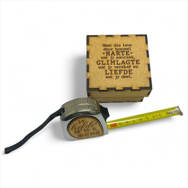 The Knörr Collection - 3m Tape Measure Engraved Gift in Box - Meet die Lewe