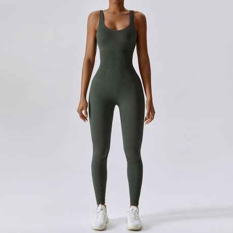 Seamless Jumpsuit - Tank Top - Army Green, Shop Today. Get it Tomorrow!