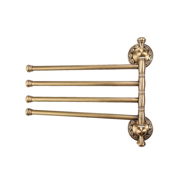 Trendy Taps Premium Quality Bathroom Wall Mounted 4 Bar Brass Towel Rack