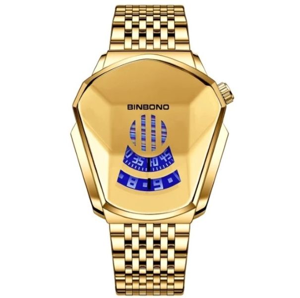 New Binbond Top Brand Luxury Fashion Sport Watch- Gold