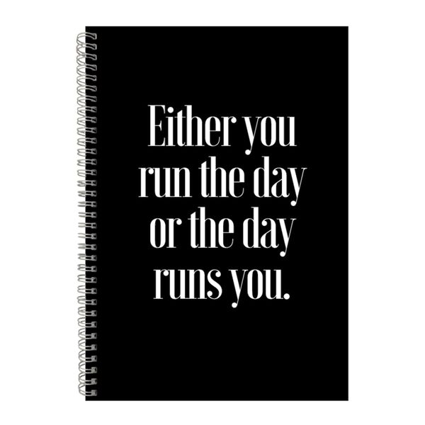 Run A4 Notebook Spiral Lined Motivational Sayings Graphic Notepad Gift 236