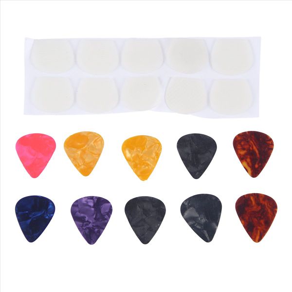 10Pcs Guitar Pick Grips with 10 Picks Help You Hold Guitar Pick Tightly for