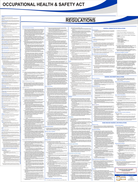 Occupational Health &amp; Safety A1 Laminated - Latest Version