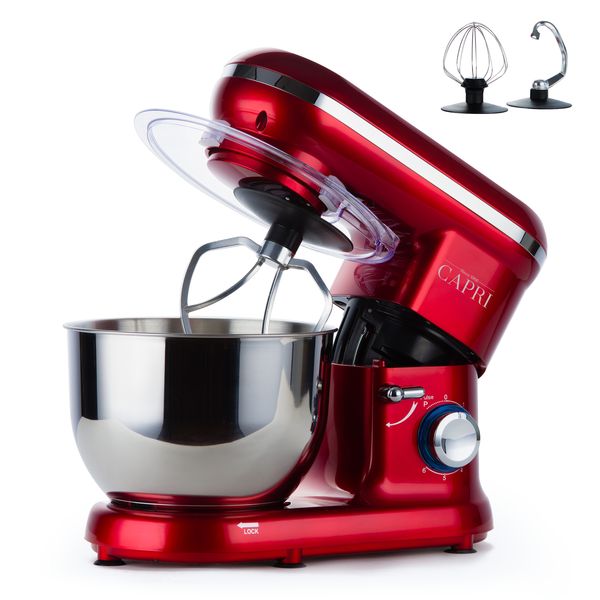 Capri - 1100W Stand Mixer - Vibrant Red