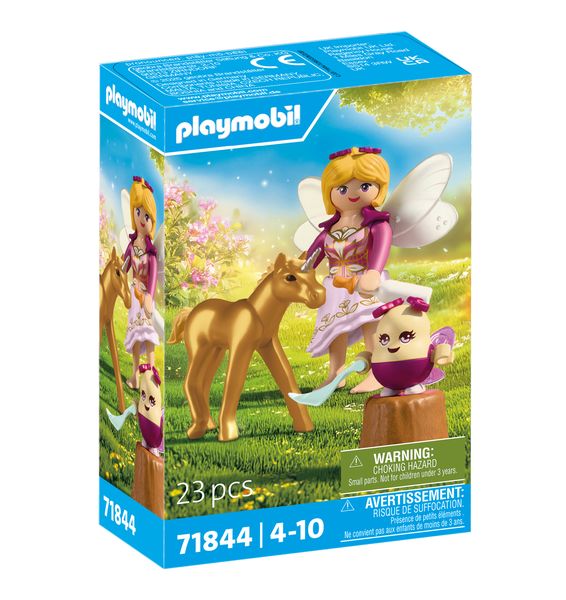 Playmobil Magic Unicorns - Golden Unicorn Foal with Fairy (23 Pieces)