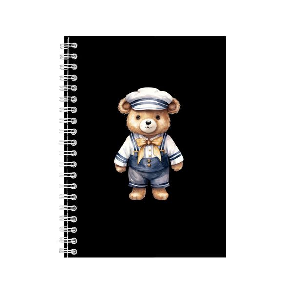 Sailor_2 A5 Notebook Spiral Lined Teddy Bear Lover Graphic Notepad Gift 189