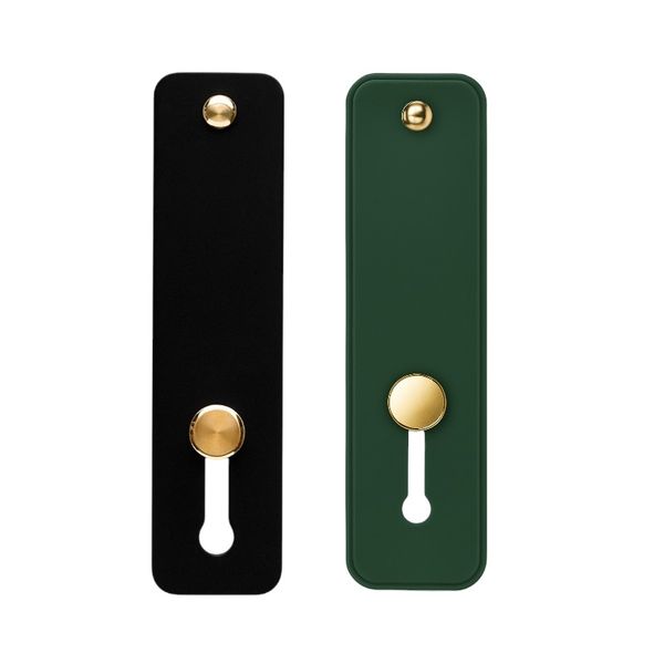 2-Pack Adhesive Silicone Phone Strap Holder - Black &amp; Navy Blue