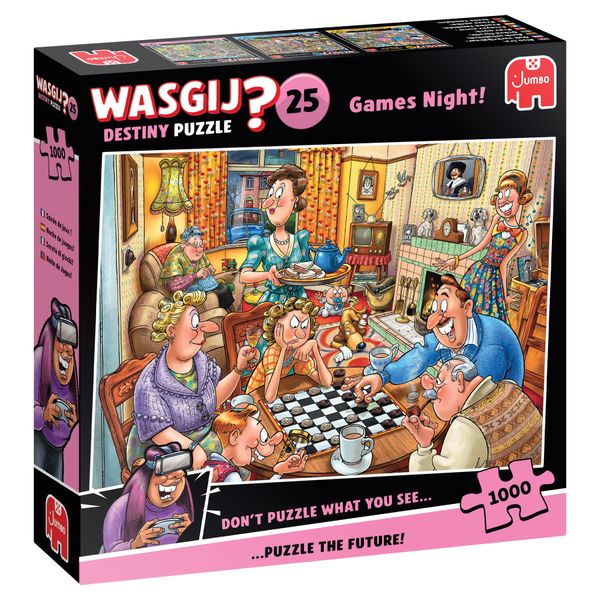 Jumbo Wasgij Destiny 25 - Games Night Puzzle - 1000 Pieces