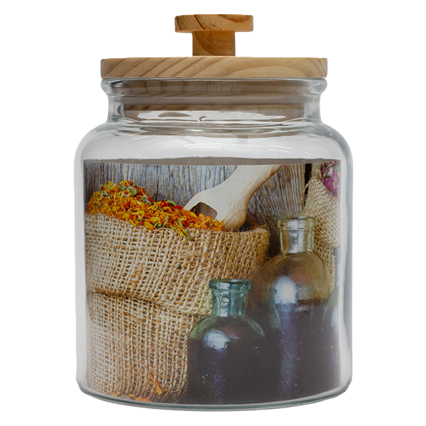 Grace Pack Glass Jar &amp; Wdn Lid 2.5lt