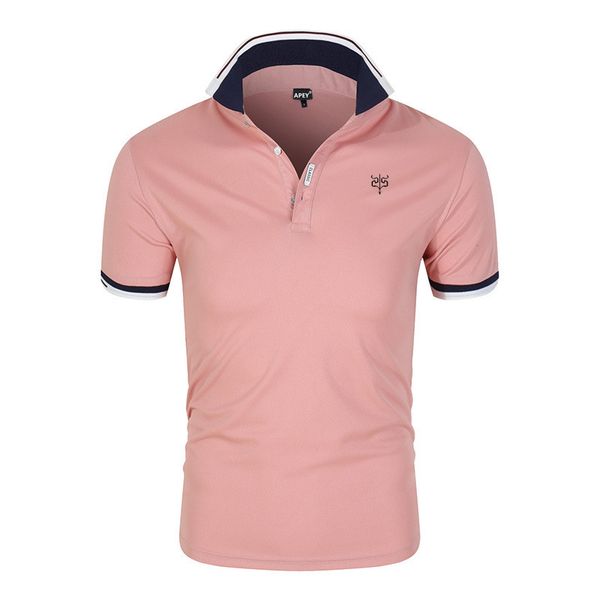 T Shirts For Men Plain Golf Shirts Mens T Shirts Polo - APEY - Flamingo