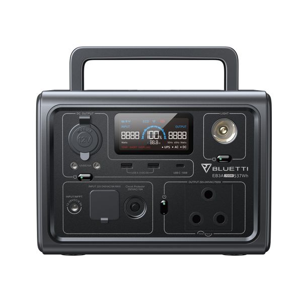 Bluetti Portable Power Station EB3A 268Wh LiFePO4 Battery Home Backup 600W