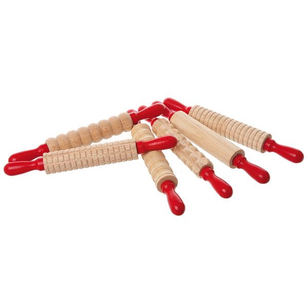 EDX Education Rolling Pins Set Textured - 6 Piece