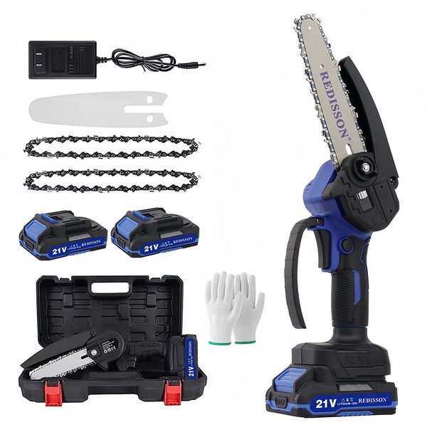 REDISSON 6-Inch Mini Electric Saw Rechargeable &amp; Portable Hand Chain Saw