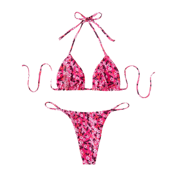 Edendiva's Ditsy Floral Triangle Bikini Set