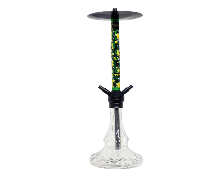 Premium 2 Pipe Medium Hookah - Green Camo