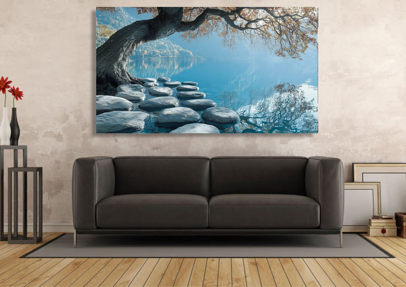 Canvas Wall Art - Tranquil Waterscape Scene - IM1346