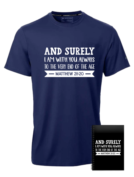 God is with us always Christian Navy T-shirt Birthday Christmas Gift|402