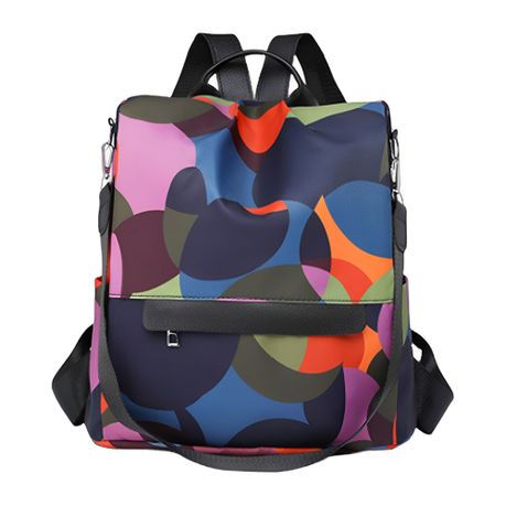 Womens Anti Theft Backpack Casual Travel Office Bag Lightweight Oxford Image