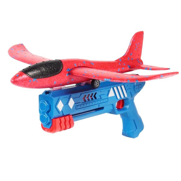 Foam Airplane Gun Launcher Booster Flying Catapult Kids Toy