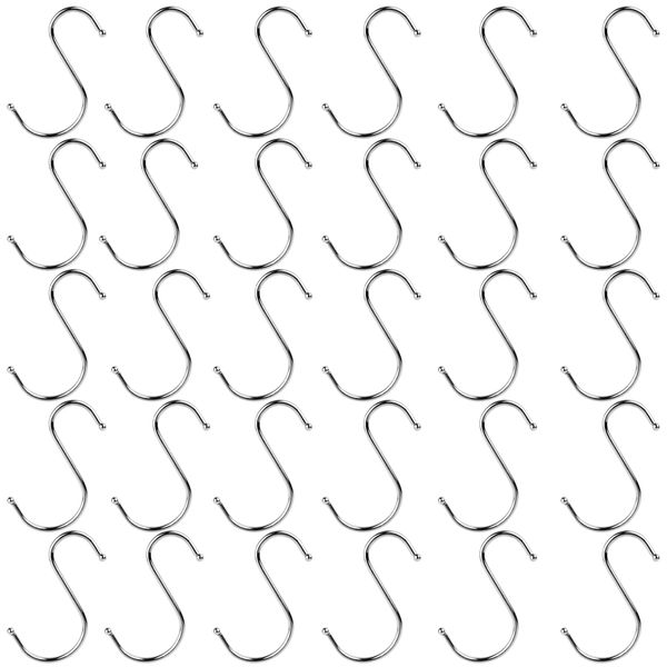 Home Storage Metal S-Shaped Hangers Set of 30(12cm)