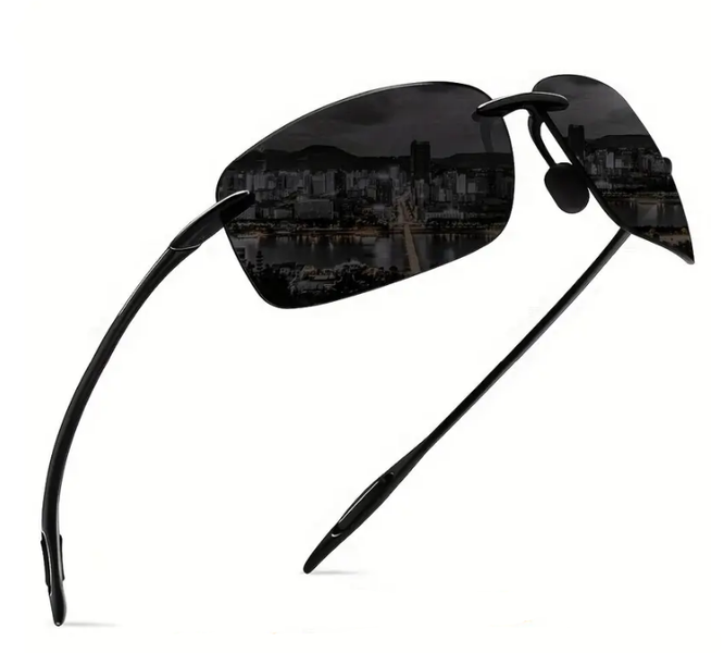 Polarized Sunglasses for Sports Rimless Frame Eyewear Lightweight