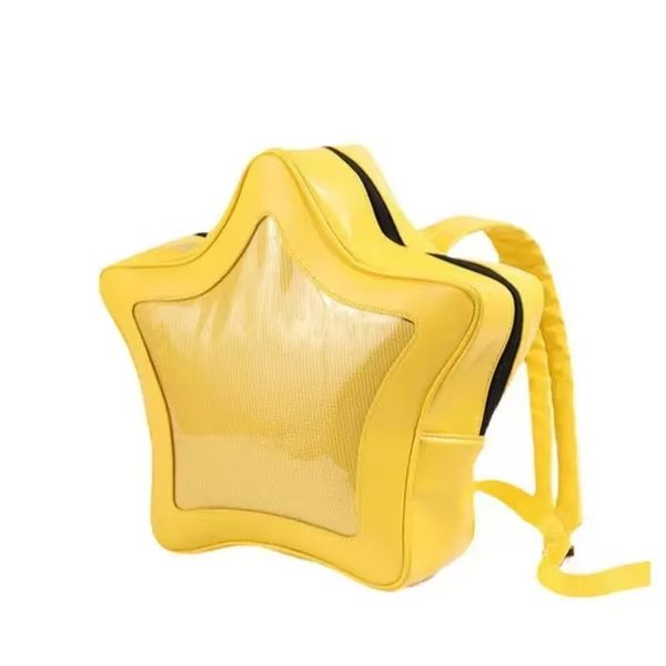 Yellow Star Ita Bag Girls Cute Fashion Kawaii Backpack Y2K