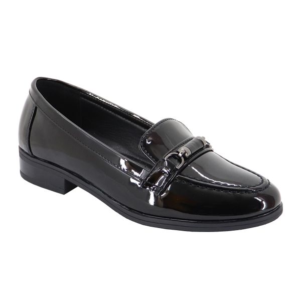 Shado Ladies Patent Loafer with Front Detail